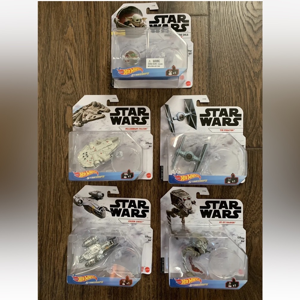 2021 Hot Wheels Star Wars Starships Lot Of 5